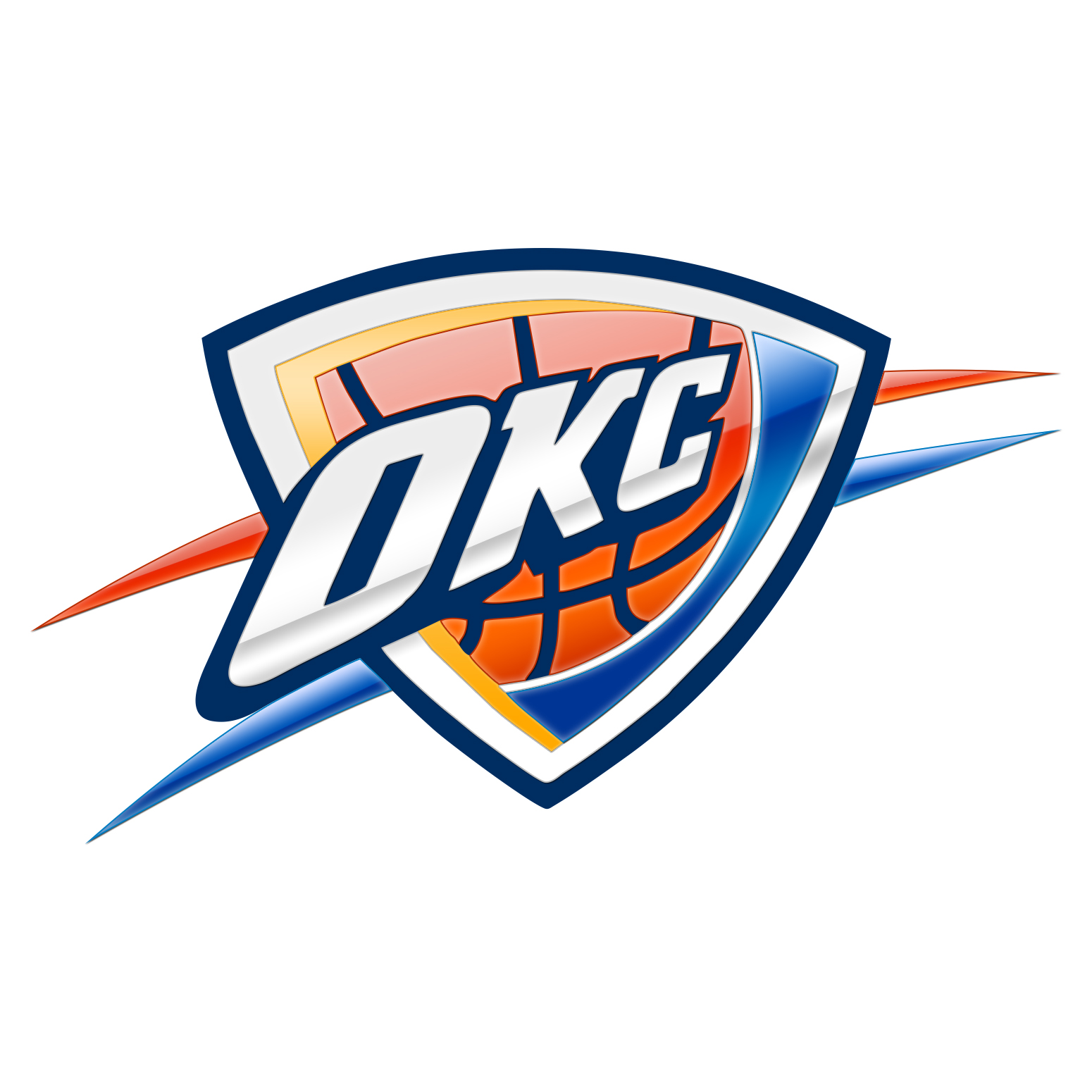 Oklahoma City Thunder Crystal Logo iron on paper